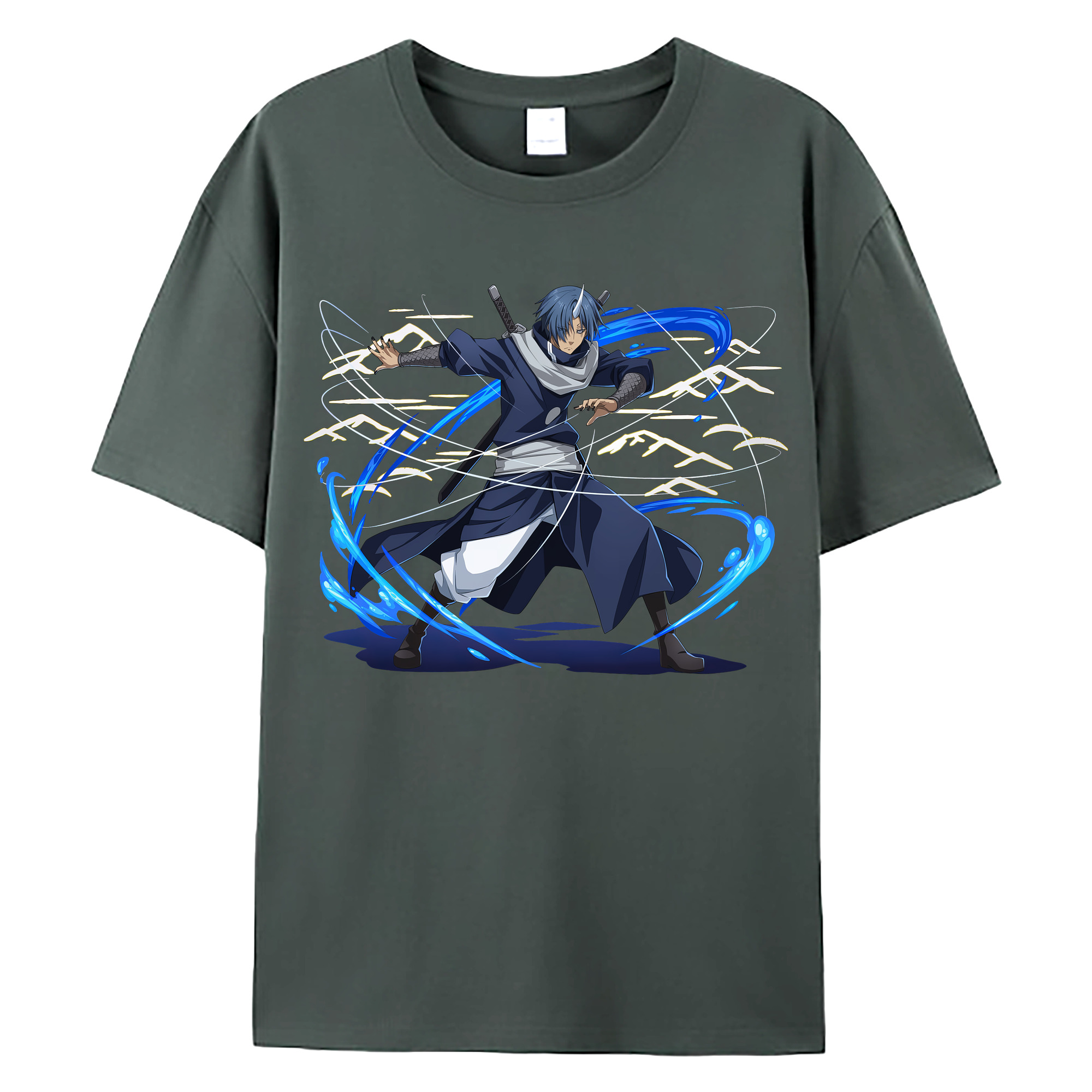 （画像用） 転スラ Regarding Reincarnated to Slime 綿100％ メンズ半袖Tシャツ｜肌触りやわらか＆通気性